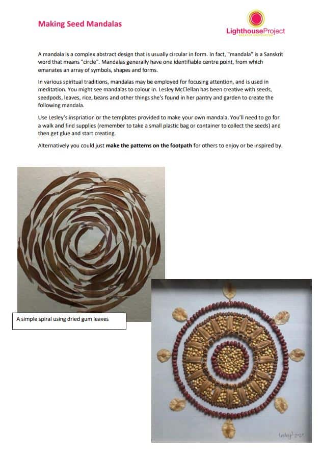 Making Seed Mandalas